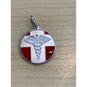 .925 Medic Alert Sterling Silver Jewelry Charm #medical #Italy